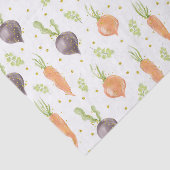 水彩紫色のビートとオレンジ色のニンジン 薄葉紙 (詳細)