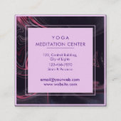 水彩紫色のマンダラメディテーションよが防法 スクエア名刺 (裏面)