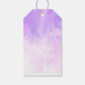 水彩紫色のラベンダーの赤ちゃん感謝していシャワーあなた ギフトタグ (裏面)