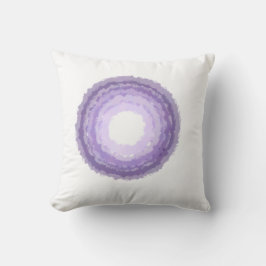 水彩紫色の円デザイン装飾用クッション クッション
