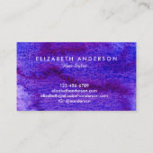 水彩紫色の名刺 名刺 (裏面)