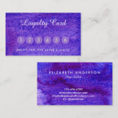 水彩紫色の名刺 名刺 (正面/裏面)