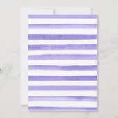 水彩紫色の夏の花ベビーシャワー 招待状 (裏面)