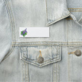 水彩紫色の紫の絵画花。フローラ 名札 (インサイチュ)