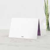 水彩紫色の結晶の写真の卒業 サンキューカード (裏面)