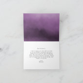 水彩紫色の結晶の写真の卒業 サンキューカード (内部)