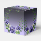 水彩紫色の花を好むボックス フェイバーボックス (裏面サイド)