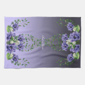 水彩紫色の花キッチンタオル キッチンタオル (横)