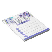 水彩紫色の花一覧を作成する ノートパッド (アングル)