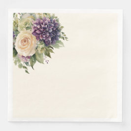 水彩紫色の花結婚-