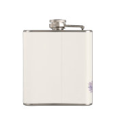 水彩紫色の花花束結婚の –  フラスク (裏面)