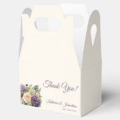 水彩紫色の花花花花花束様結婚感謝 フェイバーボックス (オープン)