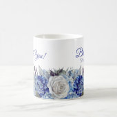 水彩紫色の花花花花花花花花花花花花束花嫁ギフト – コーヒーマグカップ (中央)