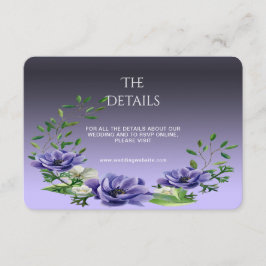 水彩紫色の花詳細エンクロージャカード エンクロージャーカード