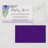 水彩紫色の花 | シャワー表示 エンクロージャーカード (正面/裏面)