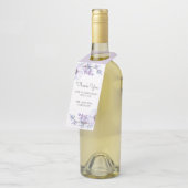 水彩紫色の花。フローラ結婚の感謝していお前 ボトルネックタグ (アングル)