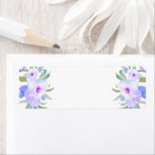 水彩紫色の花 ラベル (インサイチュ)