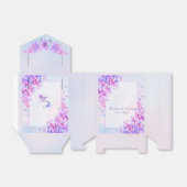 水彩紫色の薄紫花好みボックス フェイバーボックス (折り畳みなし)