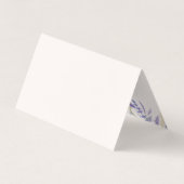 水彩紫色の野草草折り畳み 名刺 (裏面)