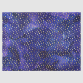 水彩紫色の金ゴールド星 薄葉紙