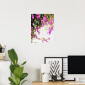 水彩紫色の開花つる植物ポスター(8.5"x11") ポスター (ホームオフィス)