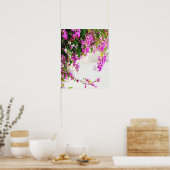 水彩紫色の開花つる植物ポスター(8.5"x11") ポスター (キッチン)