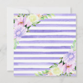 水彩紫色の魔法の花誕生日 招待状 (裏面)