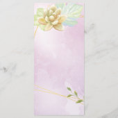 水彩紫色シックフローラ結婚メニュー プログラム (裏面)