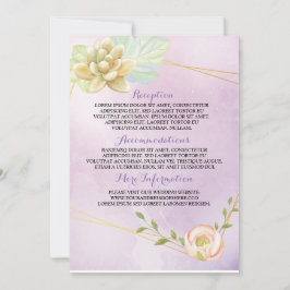 水彩紫色シックフローラ 招待状