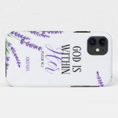 水彩紫色ラベンダーの花かわいらし信仰 Case-Mate iPhoneケース (裏面(横))