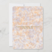 水彩紫色和橙色婴儿淋浴邀请函 招待状 (裏面)