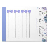 水彩紫色多肉類 ノートパッド (正面)