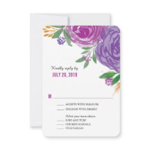 水彩紫色彩の鮮やかの開花 | RSVP