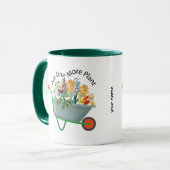 水彩紫色植物花園芸愛好家 マグカップ (正面左)