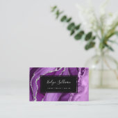 水彩紫色瑪瑙名刺 名刺 (スタンド正面)
