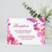 水彩紫色粉色婚礼答谢卡 エンクロージャーカード (スタンド正面)