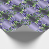 水彩紫色花卉包裝紙 ラッピングペーパー (角)