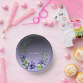 水彩紫色花卉纸碗 ペーパーボウル (パーティー)