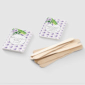 水彩紫色花卉罂粟玫瑰婚礼圆形 ハンドファン (組立なし)