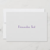 水彩紫色花 サンキューカード (裏面)