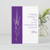 水彩紫色薰衣草许愿母亲节 シーズンカード (スタンド正面)