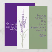 水彩紫色薰衣草许愿母亲节 シーズンカード (正面/裏面)