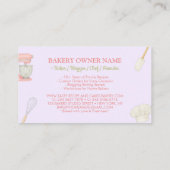 水彩紫色蛋糕制作 烘焙 名刺 (裏面)