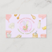 水彩紫色蛋糕制作 烘焙 名刺 (正面)