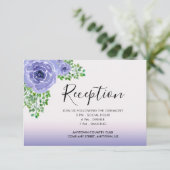 水彩紫花と緑の披露宴 招待状 (スタンド正面)