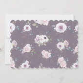 水彩紫花の確認 招待状 (裏面)