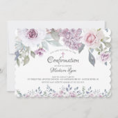 水彩紫花の確認 招待状 (正面)