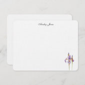 水彩紫菖蒲の花 サンキューカード (正面/裏面)