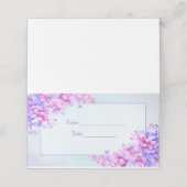 水彩紫薄紫結婚座席表 プレイスカード (外部開封)