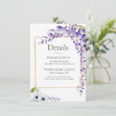 水彩紫藤の花 エンクロージャーカード (スタンド正面)